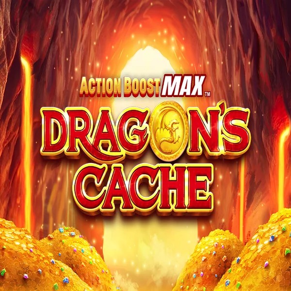 Action Boost Max Dragon's Cache slot icon by SpinPlay Games, available at Afkspin Casino
