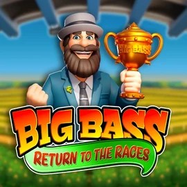 Big Bass Return to the Races online game logo by Pragmatic Play on afkspins.eu