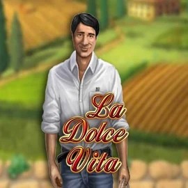 La Dolce Vita slot logo by Gamomat at Afkspin Casino