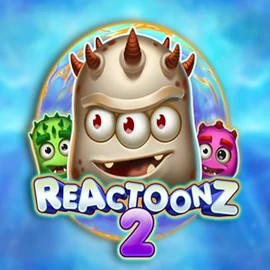 Reactoonz 2 slot logo by Play'n GO at Afkspin Casino